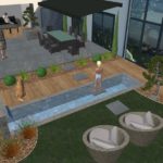 Heiby 3D plan Wissembourg Haguenau Soultz sous forets - aménagements extérieurs pavage enrobé plantation paysagiste terrasse alsace store bois fontaine jardin paysage