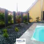 Heiby Wissembourg Haguenau Soultz sous forets - aménagements extérieurs pavage enrobé piscine plantation paysagiste terrasse palissade