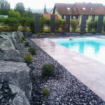 Heiby Wissembourg Haguenau Soultz sous forets - aménagements extérieurs pavage enrobé piscine plantation paysagiste terrasse palissade