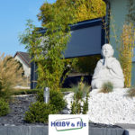 Heiby Wissembourg Haguenau Soultz sous forets - aménagements extérieurs pavage enrobé piscine plantation paysagiste escalier flottant