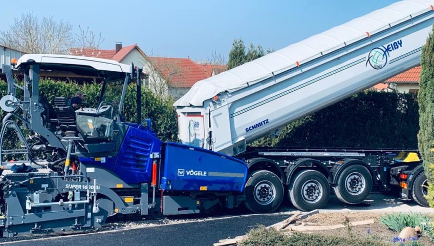 aménagement exterieur heiby alsace finisseur enrobé beton macadam nouveau camion soultz sous foret