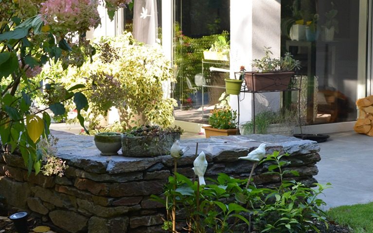 Heiby Wissembourg Haguenau Soultz sous forets - aménagements extérieurs pavage enrobé piscine plantation paysagiste escalier flottant ingwiller