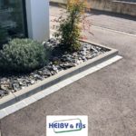 Heiby Wissembourg Haguenau Soultz sous forets - aménagements extérieurs pavage enrobé piscine plantation paysagiste escalier flottant seebach