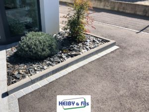 Heiby Wissembourg Haguenau Soultz sous forets - aménagements extérieurs pavage enrobé piscine plantation paysagiste escalier flottant seebach